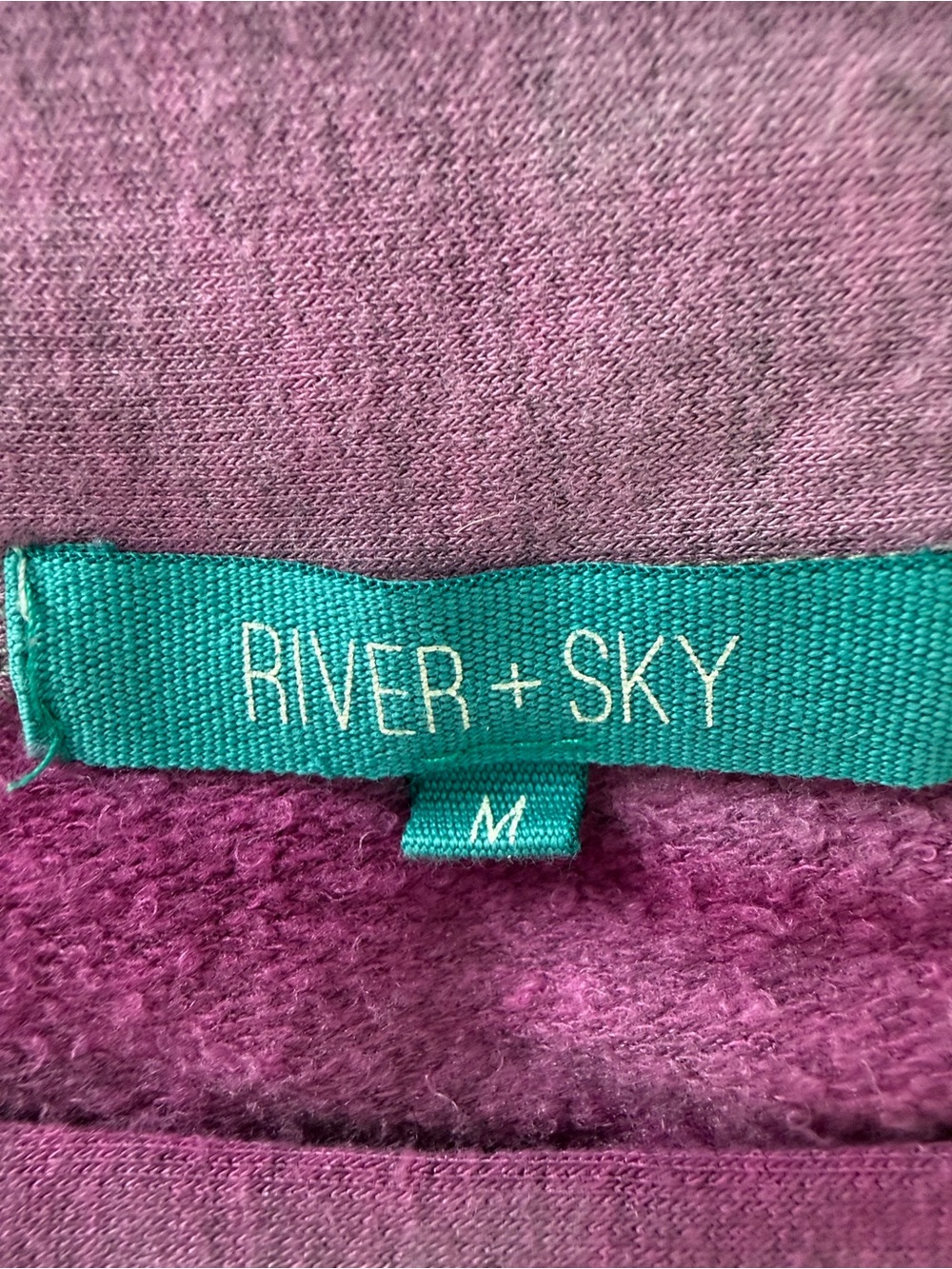 River + Sky London Purple Hand Dyed Dolman Sweatshirt Boho M - Picture 10 of 11